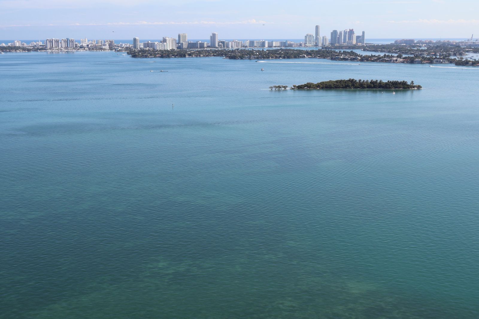 Aerial view of Miami and Biscayne Bay